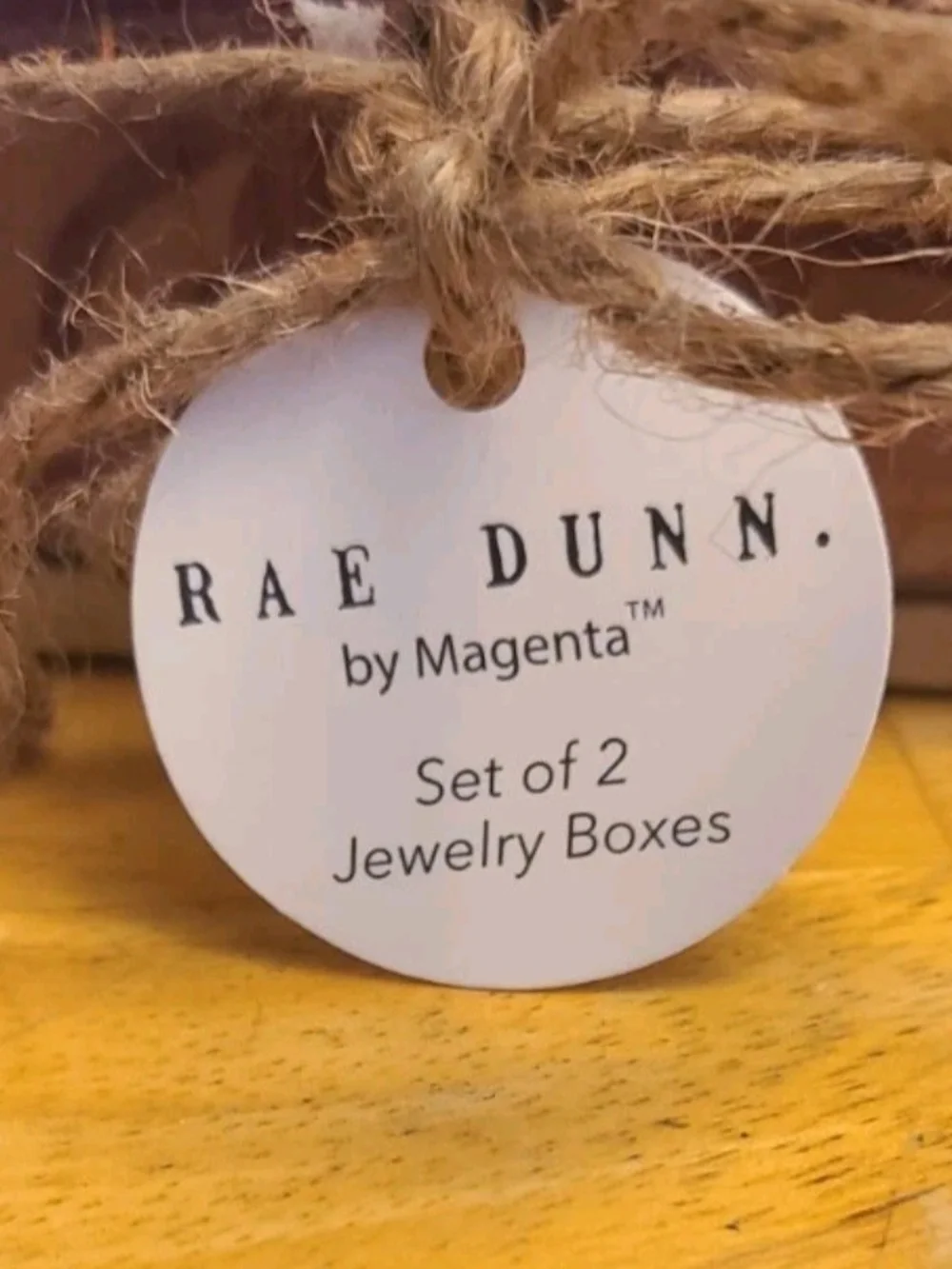 Rae Dunn Trinkets and Treasures Set Of 2 Jewelry Boxes
